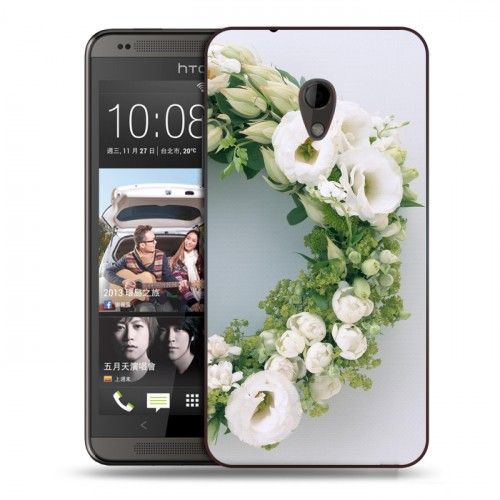 Дизайнерский пластиковый чехол для HTC Desire 700 Хризантемы