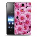 Дизайнерский пластиковый чехол для Sony Xperia TX Хризантемы