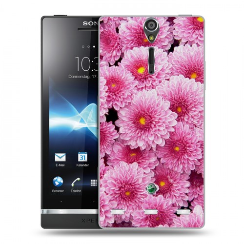 Дизайнерский пластиковый чехол для Sony Xperia S Хризантемы