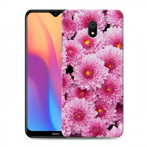 Дизайнерский силиконовый с усиленными углами чехол для Xiaomi RedMi 8A Хризантемы