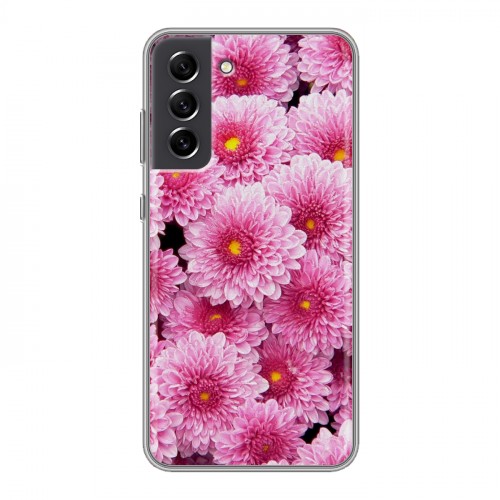 Дизайнерский силиконовый чехол для Samsung Galaxy S21 FE Хризантемы