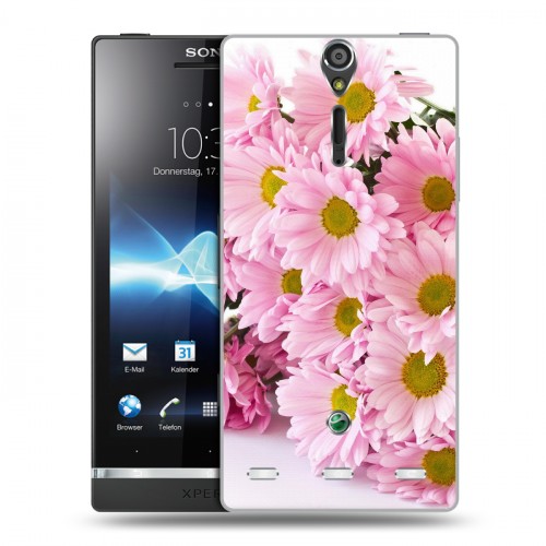 Дизайнерский пластиковый чехол для Sony Xperia S Хризантемы