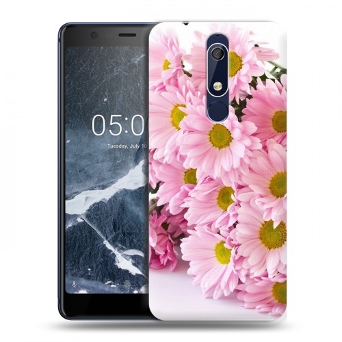 Дизайнерский пластиковый чехол для Nokia 5.1 Хризантемы