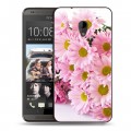 Дизайнерский пластиковый чехол для HTC Desire 700 Хризантемы