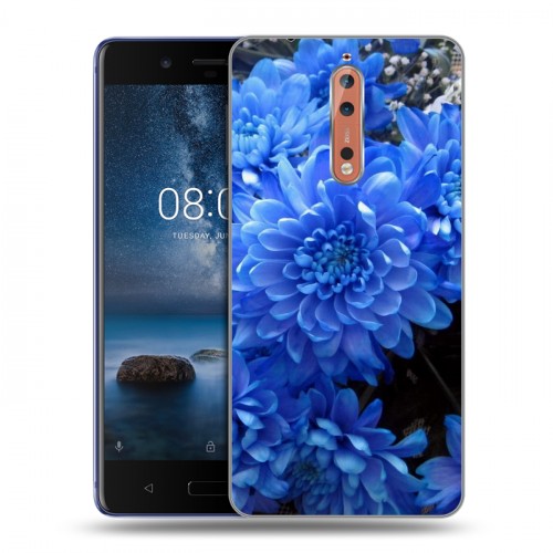 Дизайнерский пластиковый чехол для Nokia 8 Хризантемы