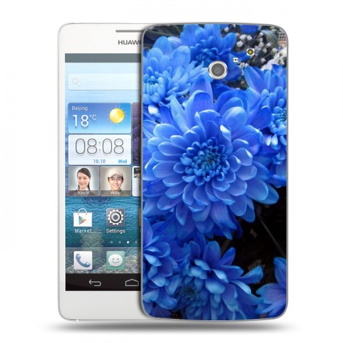 Дизайнерский пластиковый чехол для Huawei Ascend D2 Хризантемы