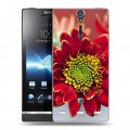 Дизайнерский пластиковый чехол для Sony Xperia S Хризантемы