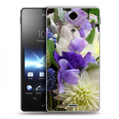 Дизайнерский пластиковый чехол для Sony Xperia TX Хризантемы