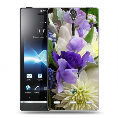 Дизайнерский пластиковый чехол для Sony Xperia S Хризантемы