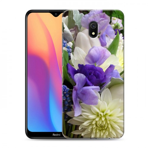 Дизайнерский силиконовый с усиленными углами чехол для Xiaomi RedMi 8A Хризантемы