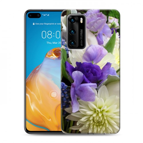 Дизайнерский пластиковый чехол для Huawei P40 Хризантемы