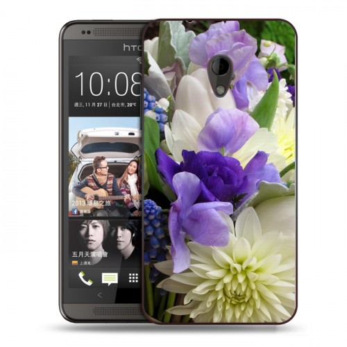 Дизайнерский пластиковый чехол для HTC Desire 700 Хризантемы