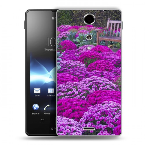 Дизайнерский пластиковый чехол для Sony Xperia TX Хризантемы