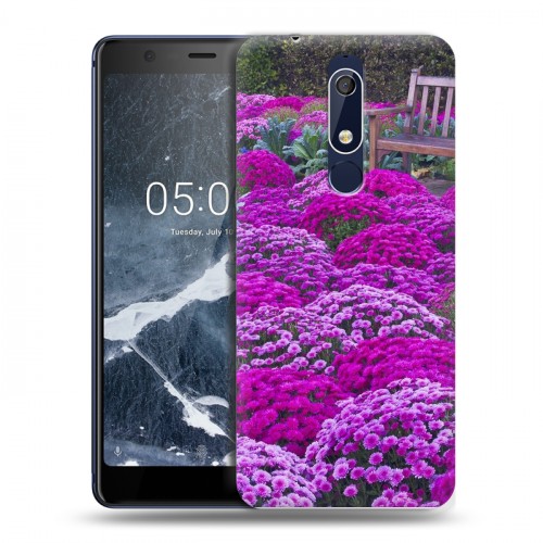 Дизайнерский пластиковый чехол для Nokia 5.1 Хризантемы