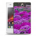 Дизайнерский пластиковый чехол для Sony Xperia E Хризантемы