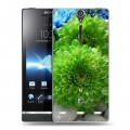 Дизайнерский пластиковый чехол для Sony Xperia S Хризантемы