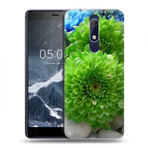 Дизайнерский пластиковый чехол для Nokia 5.1 Хризантемы