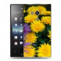 Дизайнерский пластиковый чехол для Sony Xperia acro S Хризантемы