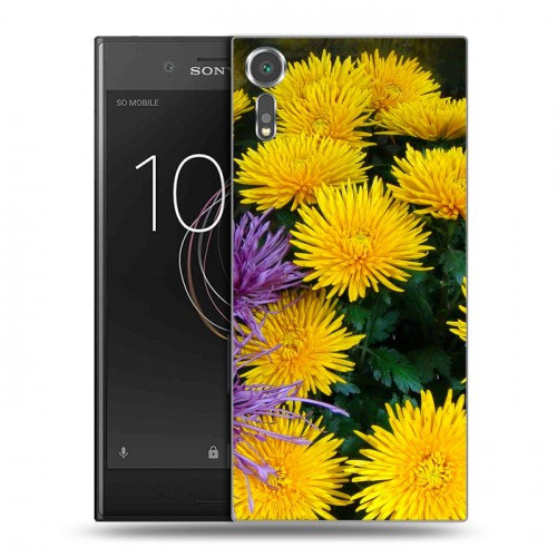 Дизайнерский пластиковый чехол для Sony Xperia XZs Хризантемы