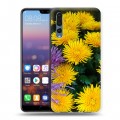 Дизайнерский силиконовый с усиленными углами чехол для Huawei P20 Pro Хризантемы