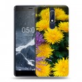 Дизайнерский пластиковый чехол для Nokia 5.1 Хризантемы