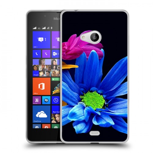 Дизайнерский пластиковый чехол для Microsoft Lumia 540 Хризантемы