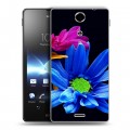 Дизайнерский пластиковый чехол для Sony Xperia TX Хризантемы