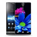 Дизайнерский пластиковый чехол для Sony Xperia S Хризантемы