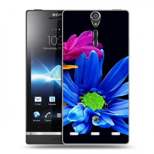 Дизайнерский пластиковый чехол для Sony Xperia S Хризантемы