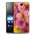 Дизайнерский пластиковый чехол для Sony Xperia TX Хризантемы