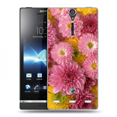 Дизайнерский пластиковый чехол для Sony Xperia S Хризантемы