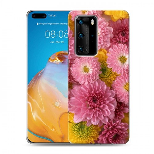 Дизайнерский пластиковый чехол для Huawei P40 Pro Хризантемы