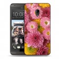 Дизайнерский пластиковый чехол для HTC Desire 700 Хризантемы