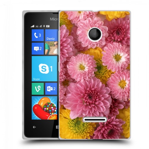 Дизайнерский пластиковый чехол для Microsoft Lumia 435 Хризантемы