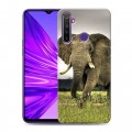 Дизайнерский силиконовый чехол для Realme 5 Слоны
