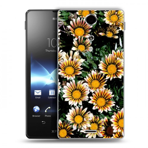 Дизайнерский пластиковый чехол для Sony Xperia TX Хризантемы