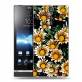 Дизайнерский пластиковый чехол для Sony Xperia S Хризантемы