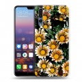 Дизайнерский силиконовый с усиленными углами чехол для Huawei P20 Pro Хризантемы