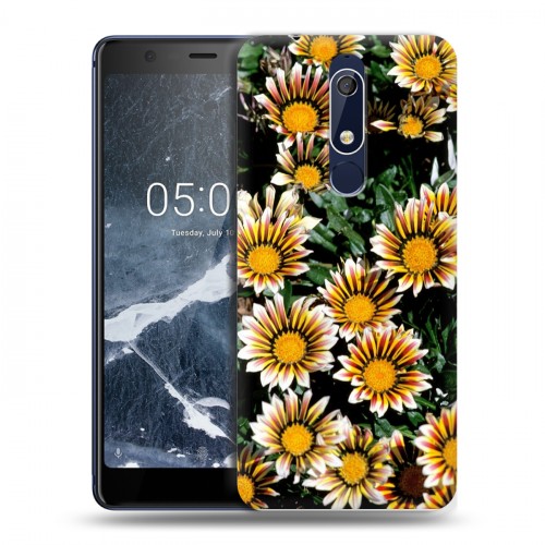 Дизайнерский пластиковый чехол для Nokia 5.1 Хризантемы