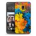 Дизайнерский пластиковый чехол для HTC Desire 700 Хризантемы