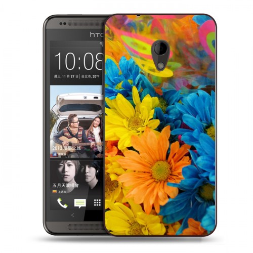 Дизайнерский пластиковый чехол для HTC Desire 700 Хризантемы