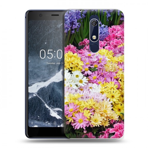 Дизайнерский пластиковый чехол для Nokia 5.1 Хризантемы