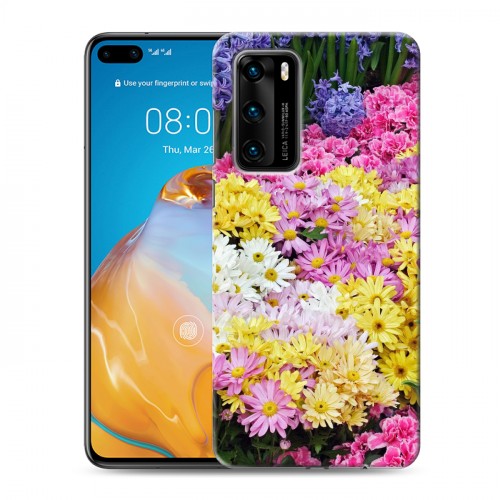 Дизайнерский пластиковый чехол для Huawei P40 Хризантемы