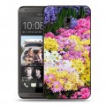 Дизайнерский пластиковый чехол для HTC Desire 700 Хризантемы