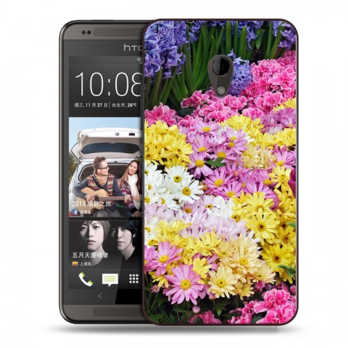 Дизайнерский пластиковый чехол для HTC Desire 700 Хризантемы