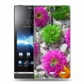 Дизайнерский пластиковый чехол для Sony Xperia S Хризантемы