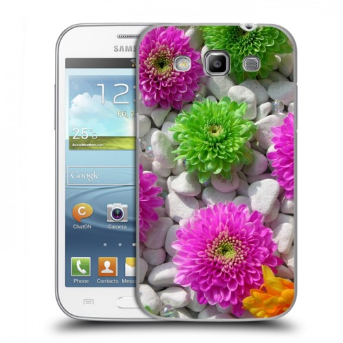 Дизайнерский пластиковый чехол для Samsung Galaxy Win Хризантемы