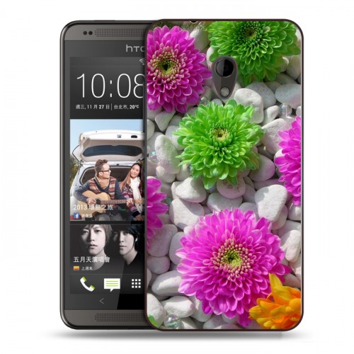 Дизайнерский пластиковый чехол для HTC Desire 700 Хризантемы