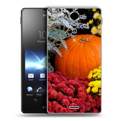 Дизайнерский пластиковый чехол для Sony Xperia TX Хризантемы