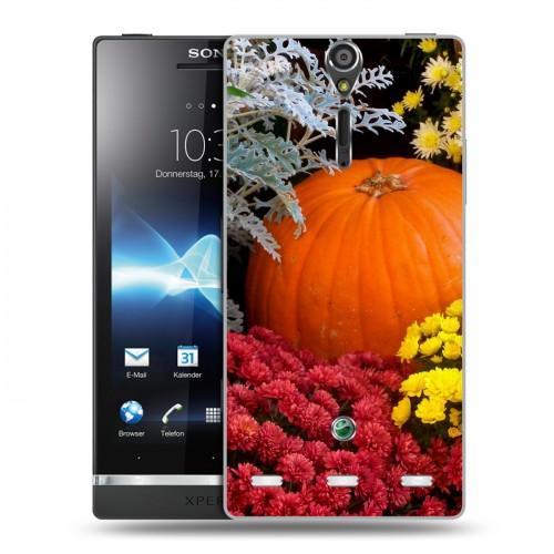 Дизайнерский пластиковый чехол для Sony Xperia S Хризантемы